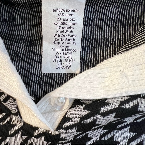 Black & Grey ‘Clueless Collar Two Piece Leggings Set - Picture 13 of 13